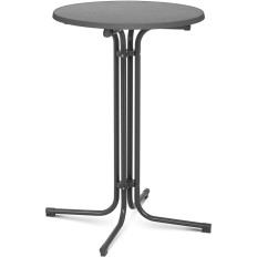 Tabuľka tabuľky s stodolou kolo vysoký zložený. 70 cm vysoká 110 cm sivá