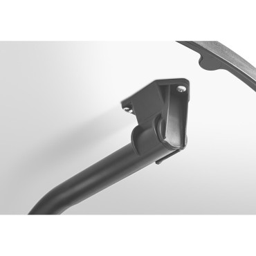 Mesa de mesa com celeiro redondo alto dobrado. 70 cm de alta 110 cm cinza