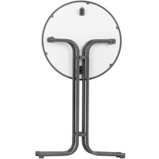 Asztali asztal a pajta kerek magas összehajtogatva. 70 cm magas 110 cm-es szürke