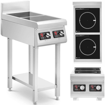 Induksjonskjøkken 2 Frittstående Brenner 400V 2 x 3500 W