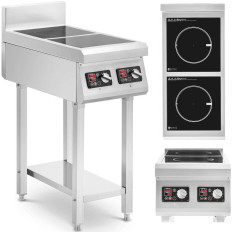Inductiekeuken 2 Vrijstaande brander 400v 2 x 3500 W