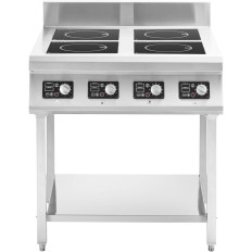 Inductiekeuken 4 Burner met open basis 400 V 4 x 3500 W