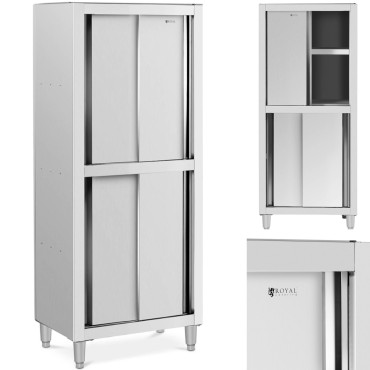 Roupeiro gastronômico em aço inoxidável. Porta de frente e verso 120 kg 80 x 50 x 180 cm
