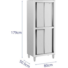 Stainless steel gastronomic wardrobe. Double-sided door 120 kg 80 x 50 x 180 cm