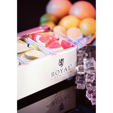 Barmain arrangør container for drinker for drinker med en 4 x 0,4 l lokk