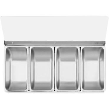 Barmain organisateur conteneur pour boissons pour boissons avec un couvercle de 4 x 0,4 l