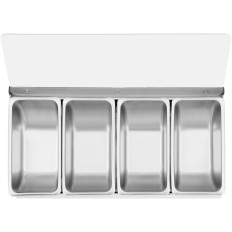 Barmain Organizer Container för drycker för drycker med 4 x 0,4 liter lock