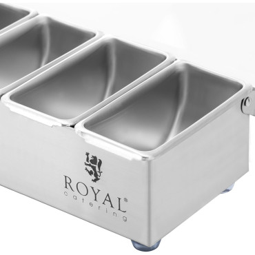Container per barmain organizer per bevande per bevande con un coperchio da 4 x 0,4 l