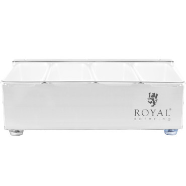 Barmain organizer container for drinks for drinks with a 4 x 0.4 l lid