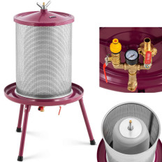 Hydroprasa squeezer vattenpress för fruktjuice 40 l + 5 påsar