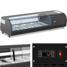 Sushi-jäähdytyspaikka Sushille LED-valaistus 5 x GN 1/3