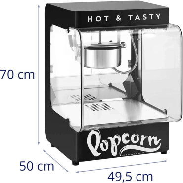 Maskin för popcorn 4-5 kg / h 1,2 l svart