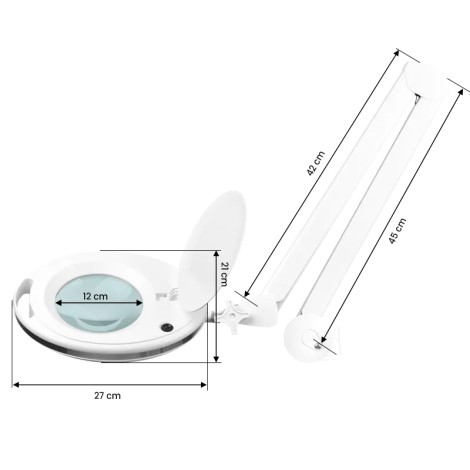 Elegante 6027 60 LED forstørrelseslampe 5D SMD til bordbrug