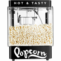 Kone popcornille 4-5 kg / h 1.2 l musta