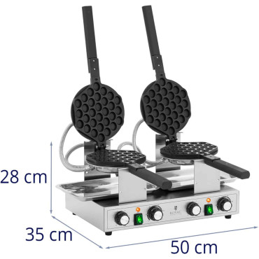 Waffle Waffle de Waffle de bolha Waffle Teflon 2 x 1400 Waffle