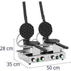 Waffle Waffle de Waffle de bolha Waffle Teflon 2 x 1400 Waffle