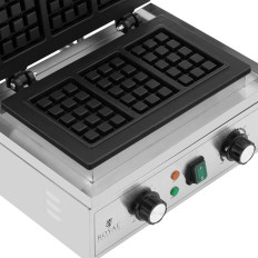 Waffle retangular em 3 waffles belgas Teflon 1500 W