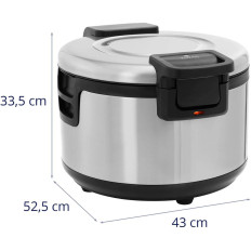 Chauffe-riz électrique avec revêtement non récolte 19 l 110 W