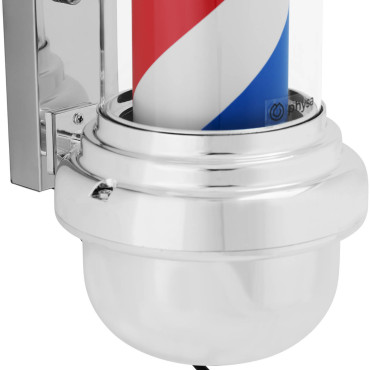 Baari Barberski Barber Barber Barber Rotary Box Taustavalaistu 38 cm - hopea