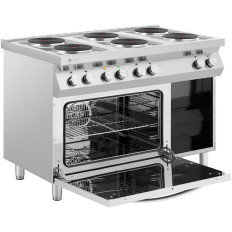 Electric kitchen 6 burner with convection oven and 400 V 15600 cabinet