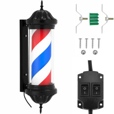 Bar Barber Barber Barber Friseur Rotary Field Backlit 38 cm - Schwarz