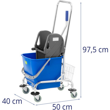 Rengjøring vogn rengjøring gulv med bøtte og en 30 l squeezer