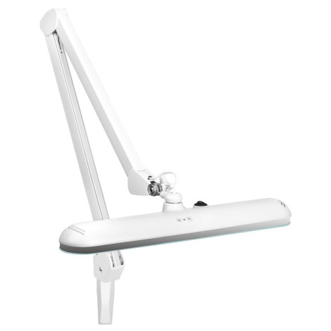 Lampe d'atelier LED élégante 801 l avec étau et intensité lumineuse réglable blanche