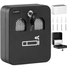 Cenicero de pared con contenedor extraíble con 20 x 16 x 8 cm