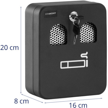 Vägg askkopp med avtagbar behållare med 20 x 16 x 8 cm