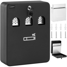 Vegg askebeger med flyttbar beholder lukket med 30 x 23 x 8 cm