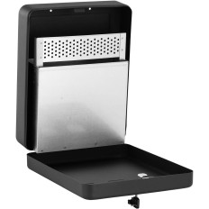 Posacenere a muro con contenitore rimovibile chiuso con 30 x 23 x 8 cm