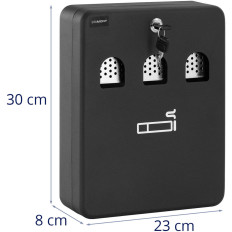 Wall Ashtray s odnímateľnou nádobou uzavretými 30 x 23 x 8 cm