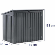 Ohišje za 2 košare za smetišča 240 L Metal