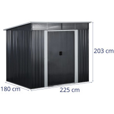 Metalen tuin cottage 225 x 180 x 203 cm