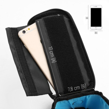 Borsa al telefono su una cornice per biciclette sul telaio per telefono per 64 pollici 1.5L nero
