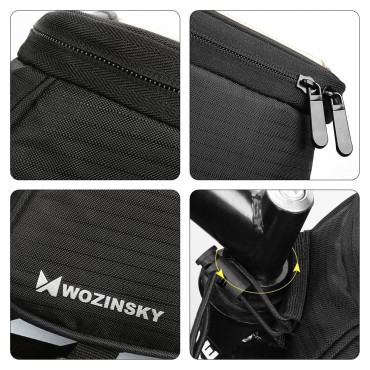 Saco no telefone em um quadro de bicicleta no quadro para telefone para 64 polegadas 1.5L preto
