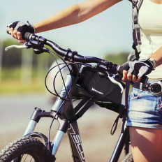 Taška na telefóne na bicykli na ráme pre telefón pre 64 palcov 1.5L čierne