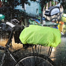 Universal Raincoat med elastikbånd til cykel rygsæk grøn