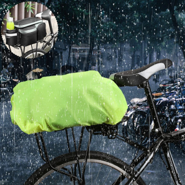 Univerzalni dežni plašč z elastičnim pasom za nahrbtnik za kolesa Green