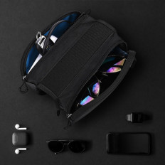 Bolsa de bicicleta para quadro + tampa destacável para telefone até 6,5 "1.5L preto