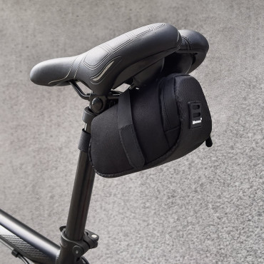 Bolsa de bicicleta pequena sob a sela 0.6 l preto