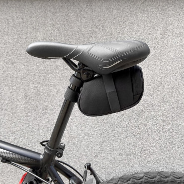 Bolsa de bicicleta pequena sob a sela 0.6 l preto