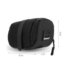 Small bicycle bag under the saddle 0.6 L black