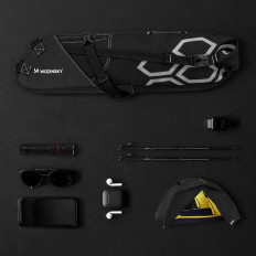 Bolsa de bicicleta verrugosa debajo de la bolsa lateral es suficiente de 12 l negro