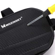 Bolsa de bicicleta en un marco de bicicleta 1.5 l negro