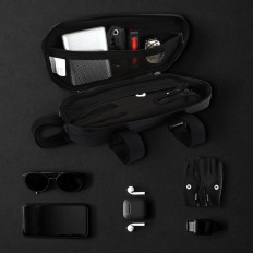 Bolsa de bicicleta em um quadro de bicicleta 1,5 l preto