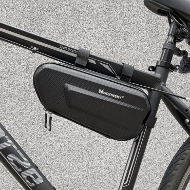 Bolsa de bicicleta em um quadro de bicicleta 1,5 l preto