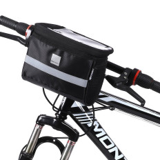 Bolsa de bicicleta no volante com um caso de telefone 2 l preto