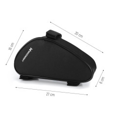 Bolsa de bicicleta em um quadro de bicicleta 1,5 l preto