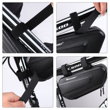 Bolsa de bicicleta em um quadro de bicicleta 1,5 l preto